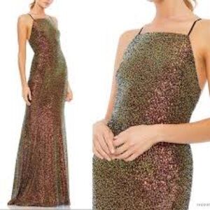 Mac Duggal 26534 - Square Neck Prom Dress Copper. Sold out everywhere